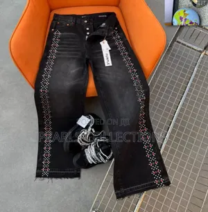 Black Design Baggy Men Trousers