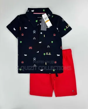 Tommy Polo Shirt and Shorts Set