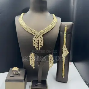 Luxury Gold–Plated Zirconia Jewelry Set Bridals and Special Occasions
