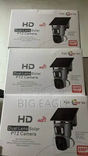 Solar Powered 4g 360% Ubox CCTV Camera Dual Lens 8mp High Quality