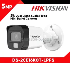 Hikvision 5mp Audio Bullet Camera – Ds-2ce16k0t-LPFS (3.6mm)