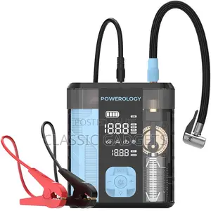 Powerology 3 In 1 Jump Starter Tire Inflator With Digital Display