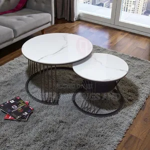 1 + 1 Extendable Living Room Marble Center Table