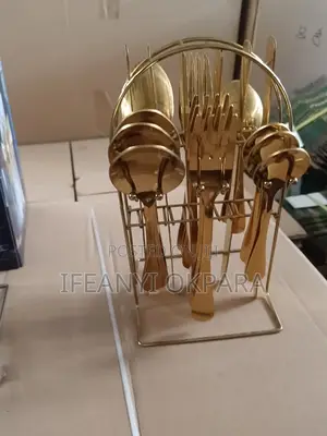 24pic Table Spoon Gold and White Gold