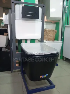 Original Made England Black Square Conceal Wc (Wall Hung)