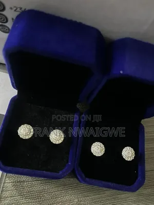 VVS Mossanite Sterling Silver Round Unisex Earrings