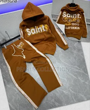 Premium Luxury Brown Up and Down Hoodie Set