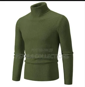 100% Cotton Turtle Neck Top for Men