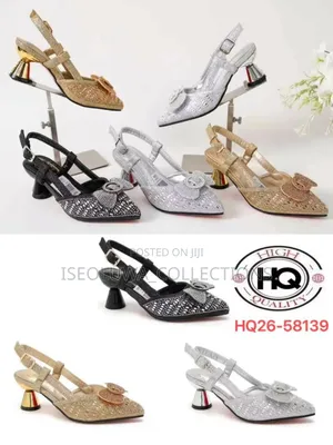 Luxury Crystal Slingback Heels With Bow Detail 28 to 38