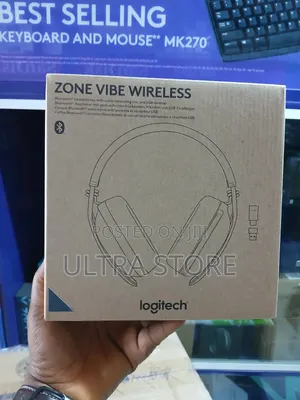 Logitech Zone Vibe Wireless Headset With Noise Cancelling Mic