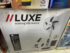 Luxe Rechargeable Solar Fan 18” With Panels