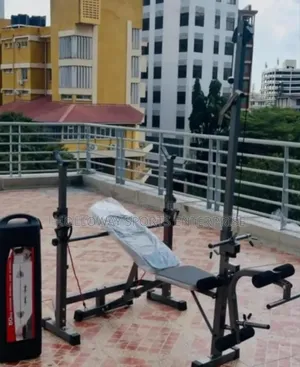 Weight Bench With Lat Pull Down + 50kg Box Dumbell