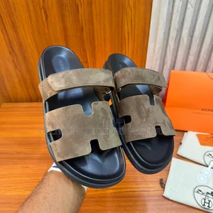**2025 Luxury Update
Hermes Chypre Sandal. 
Color: Vert Toundra