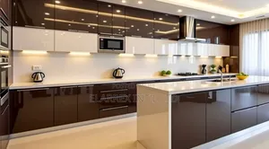 Kitchen Cabinet And Island