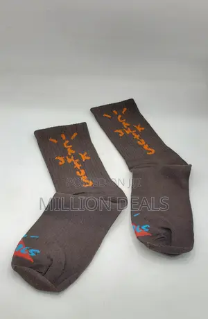 Pattern Ski Stylish Brown Men's Socks