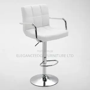 High Revolving Adjustable Height Leather Bar Stool