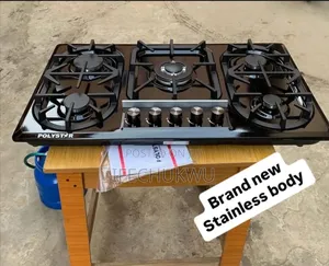 Original Polystar Built-in Luxury Black Stainless Steel Gas Cooker Hob