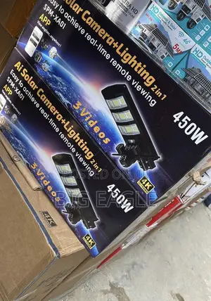 V380 Triple View CCTV Camera + Solar Street Light , PTZ