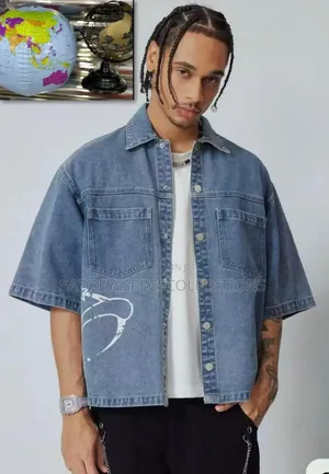 Trending Short Sleeve Shirt Jeans Plated Luxury Quality