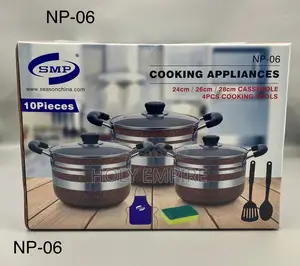 SMP 3 Set of Non-Stick Pots, 24cm, 26cm, 28cm