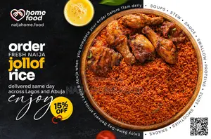 Order Nigerian Jollof Rice at Naija Home Food Across Lagos and Abuja