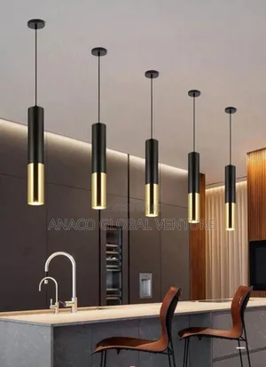 Led Single Dropping Light Black and Gold Design