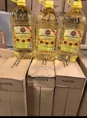 Sun Flower Oil -( 3 Bottles of 5 Litres in a Carton)-Made in Spain
