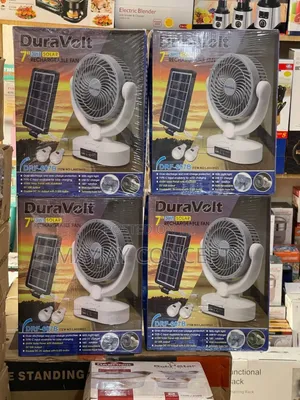 7" 3-in-1 Duravolt Table Rechargeable Fan+Panel+2bulbs