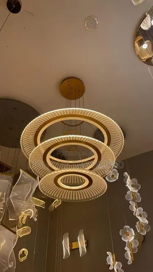 Multiple Circular Led Rings Chandelier