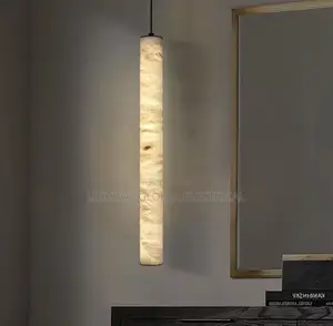 Nordic Led Marble Cylindrical Pendant Light