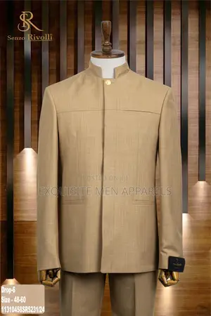Quality Bishop Collar Safari Turkish Men’S Suit