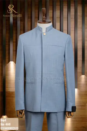 Quality Turkish Bishop Collar Safari Men’S Suit