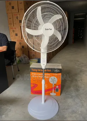 18 Inches Remote Control Solar Rechargeable Standing Fan,