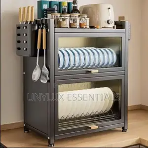 3tiers Kitchen Plate Rack With Cover