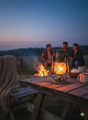 Portable Retro Lanterns Rechargeable Hanging Travel Camping Lamp
