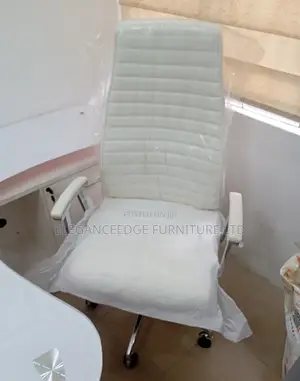 Modern White Leather Executive Director Office Chair