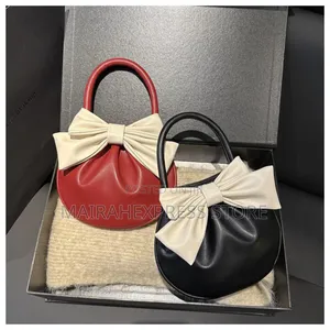 Jkaur Women's Contrast Color Bow Handbag (B3s)