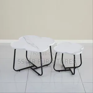 Portable 2in1 Center Table With Wooden Top