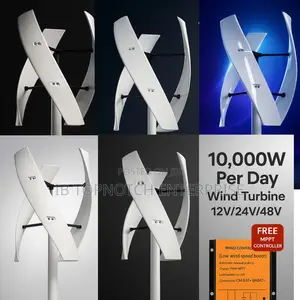 Vertical Wind Turbine Delivers 10,000w Per Day Energy Without Noise