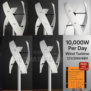 Reliable Power Storage Backed by 10,000w Per Day Wind Generation