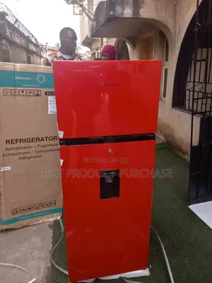 Brand New Hisense Ref-205drb 204l Ruby Red Fridge + Dispenser