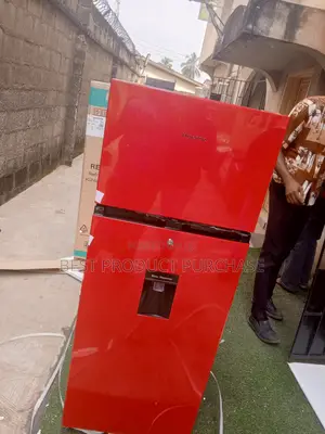 Hisense Ruby Red 205drb Double Door Fridge + Water Dispenser