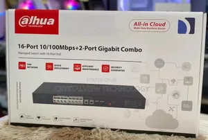 Dahua 16port Poe Switch With 2 Port Gigabit Uplinks (Rj45/Sfp)