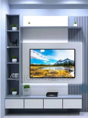 Luxury Full Tv Console With Led Lights.