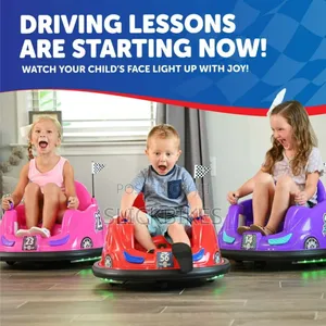 Flybar 6 Volts Bumper Car, Battery Powered Ride On, Fun Led Lights