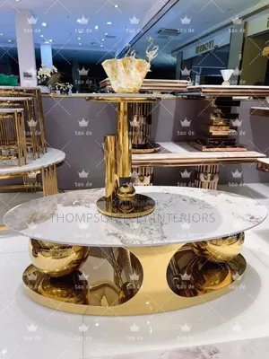 Gossy Golden Center Table