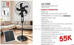 16 Inches Rechargeable Solar Fan (8-9hrs) + 20w Solar Panel
