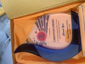 Glass Plaque With Different Color. With Branding