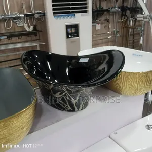 Shining Black Canter Top Basin