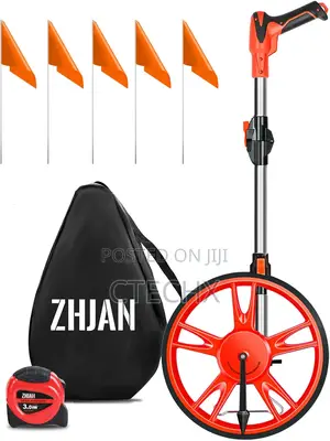 Zhjan Measuring Wheel 99,999.9 Meters, Foldable Measuring Wheel